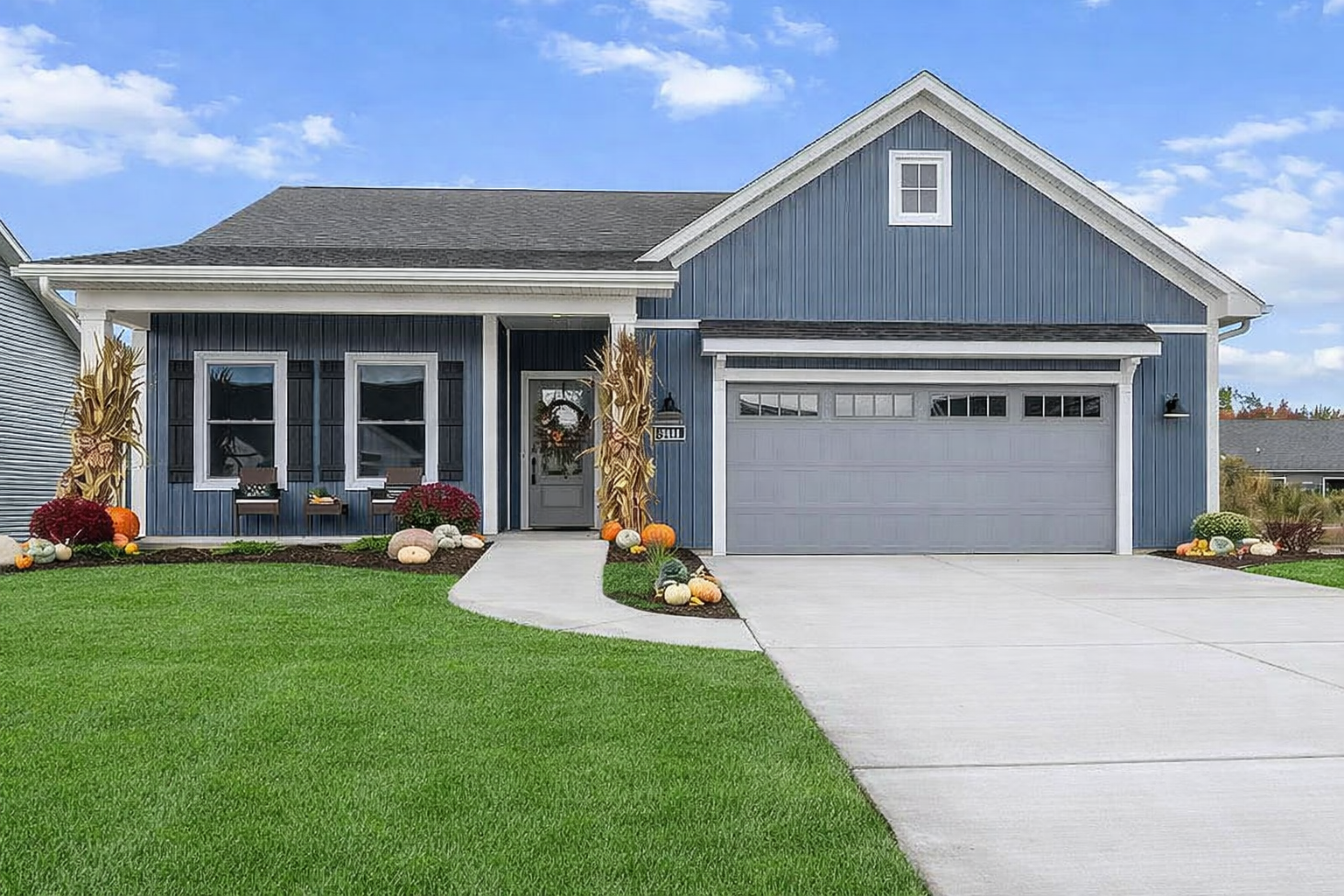 Lifestyle Home Builders custom home exterior in Mid-Michigan